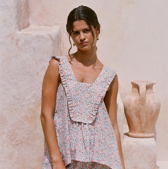 Piyama Elsie Cotton Floret- Sleep Top - Size XXL - Picture 2 of 14